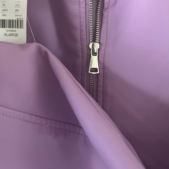New York & Company Lavender Leather Jacket - Picture 6 of 7